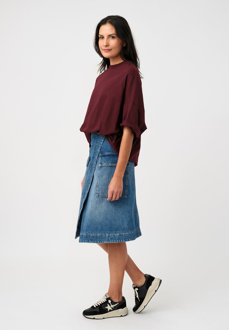 Plan C Cotton Denim Skirt