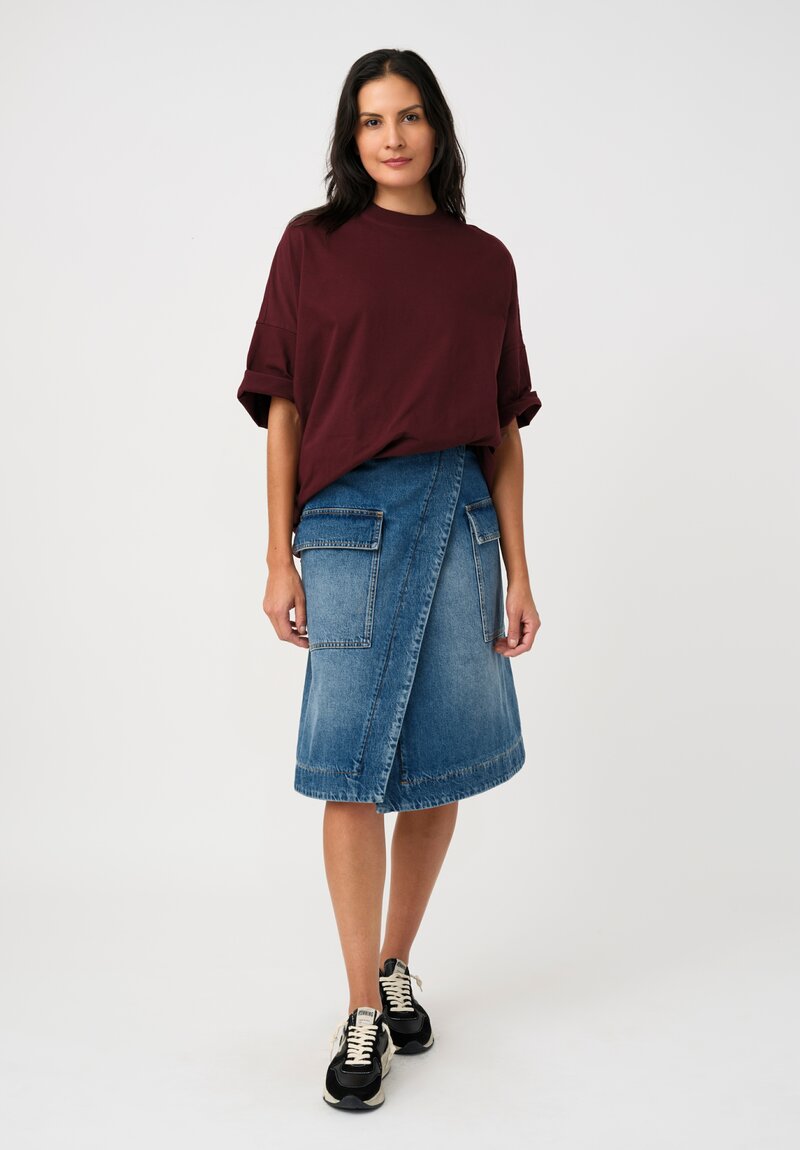 Plan C Cotton Denim Skirt