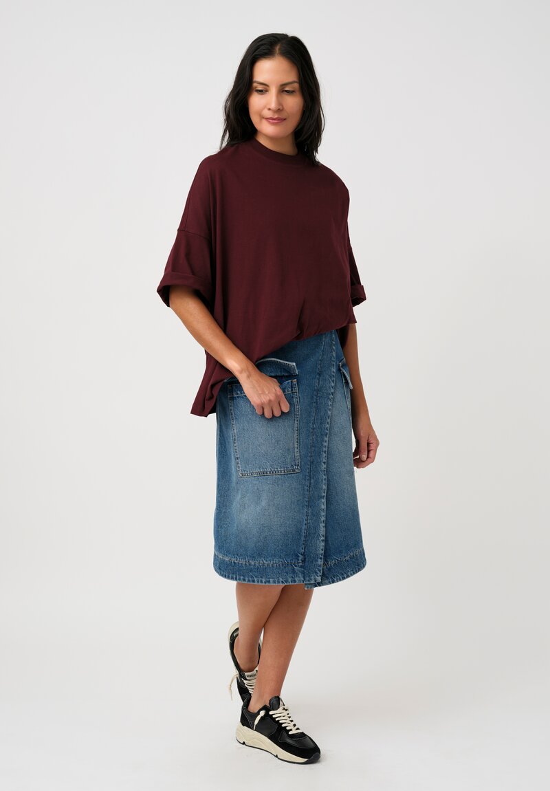 Plan C Cotton Denim Skirt