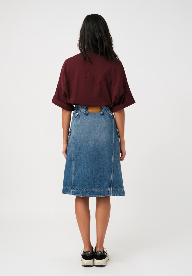 Plan C Cotton Denim Skirt