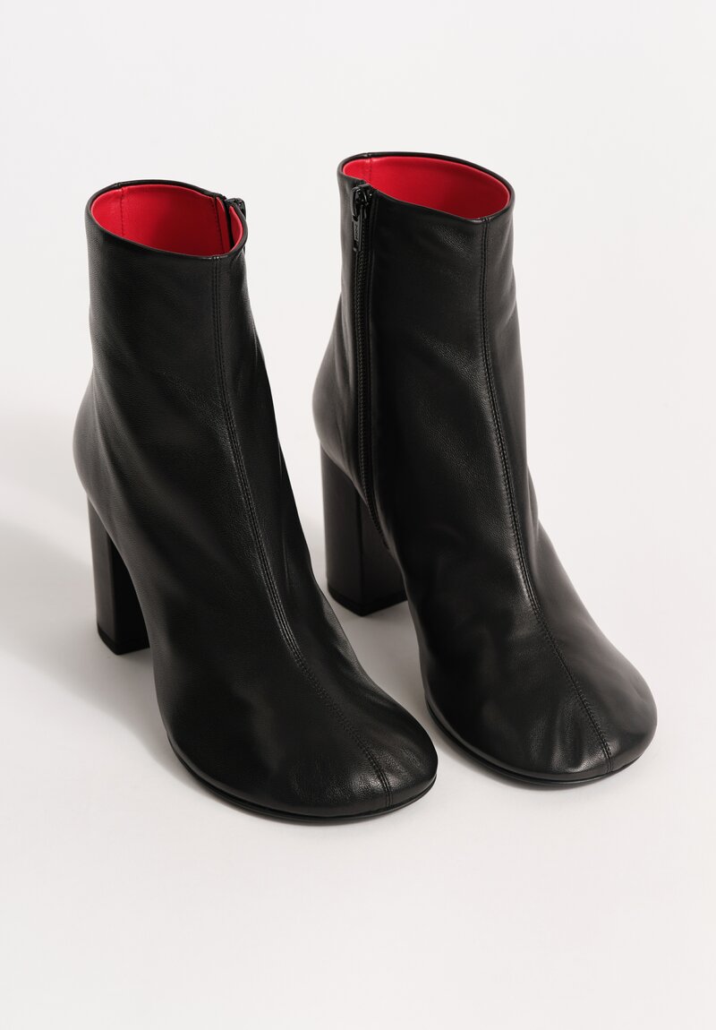Plan C Lamb Leather High Ankle Boot