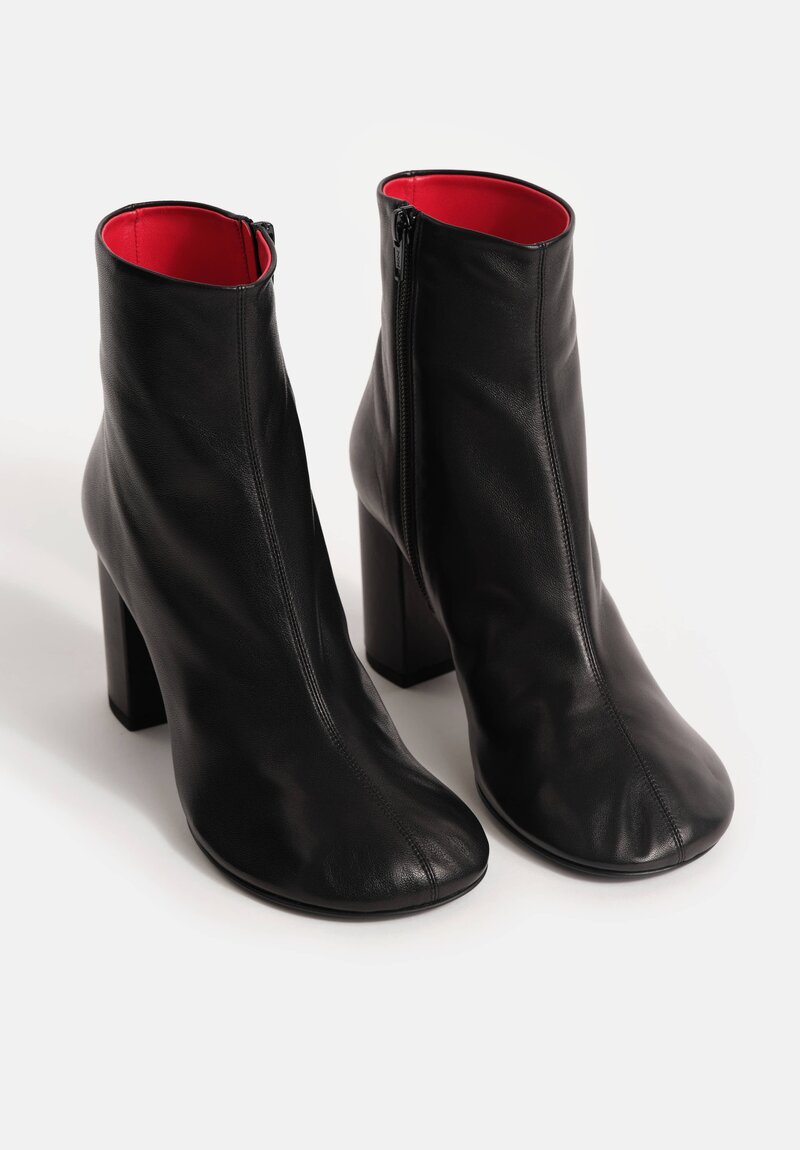 Plan C Lamb Leather High Ankle Boot