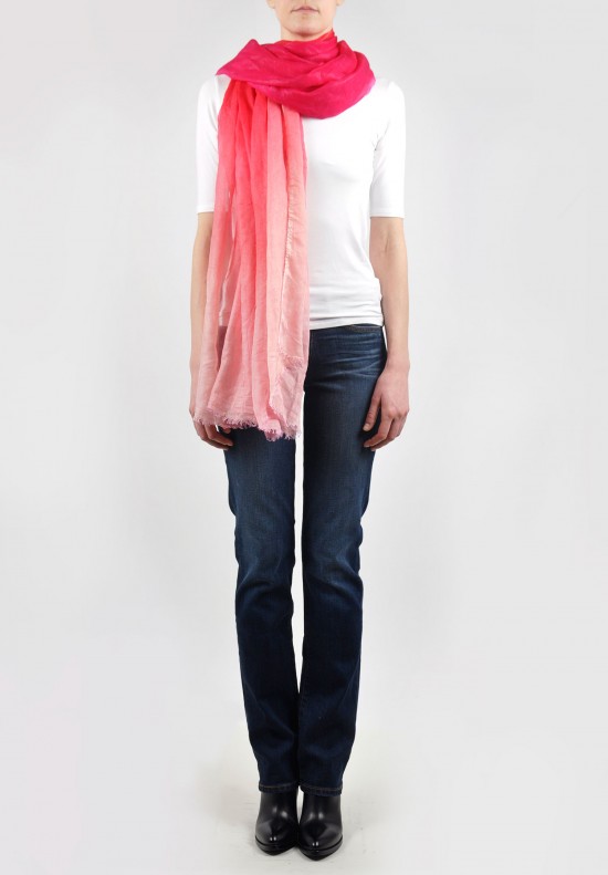 Faliero Sarti Anhur Ombre Scarf in Pink to Peach