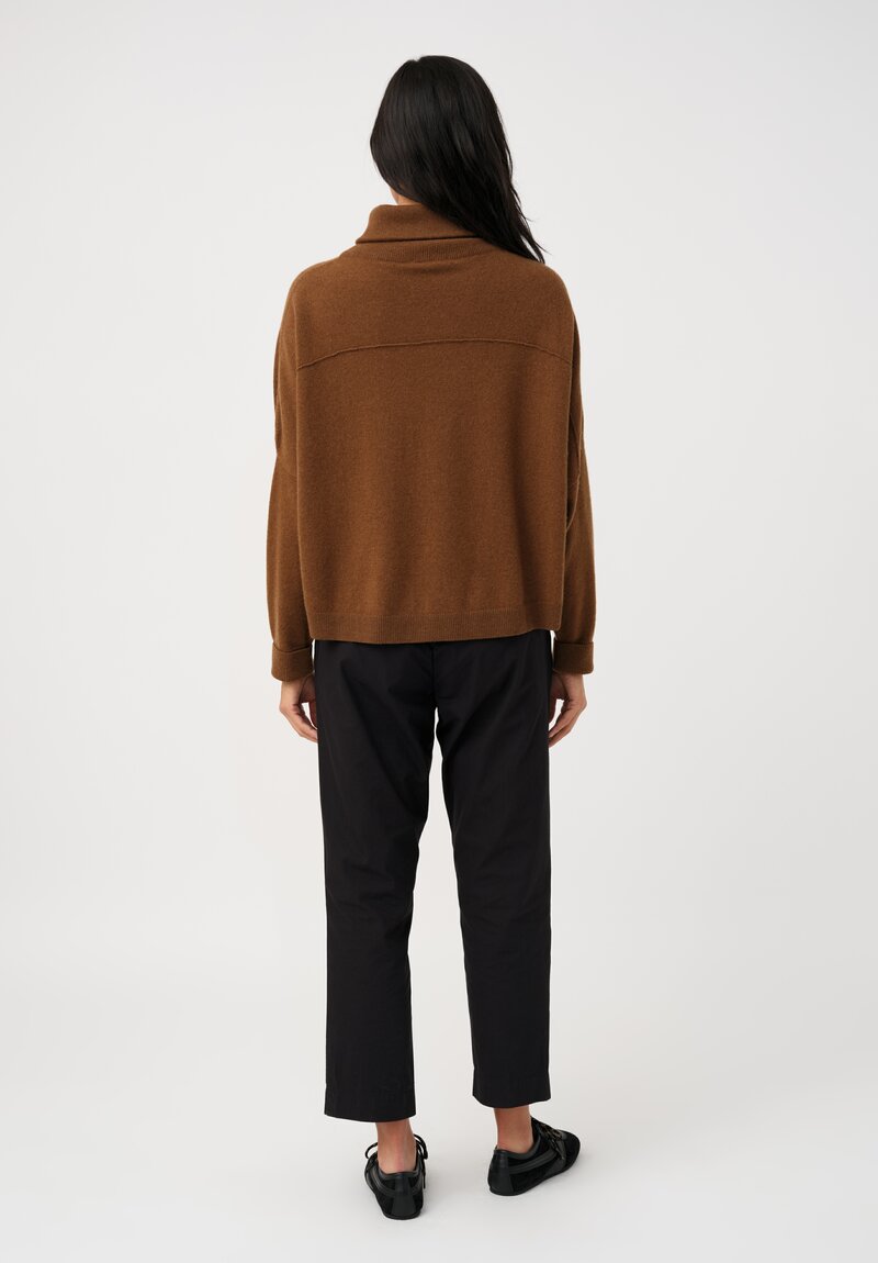 Dusan Cashmere Iconic Turtleneck Sweater in Palissandro Brown	