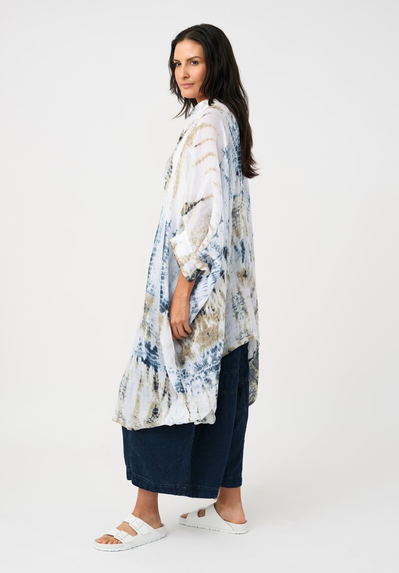 Gilda Midani Linen Orgundy Square Tunic