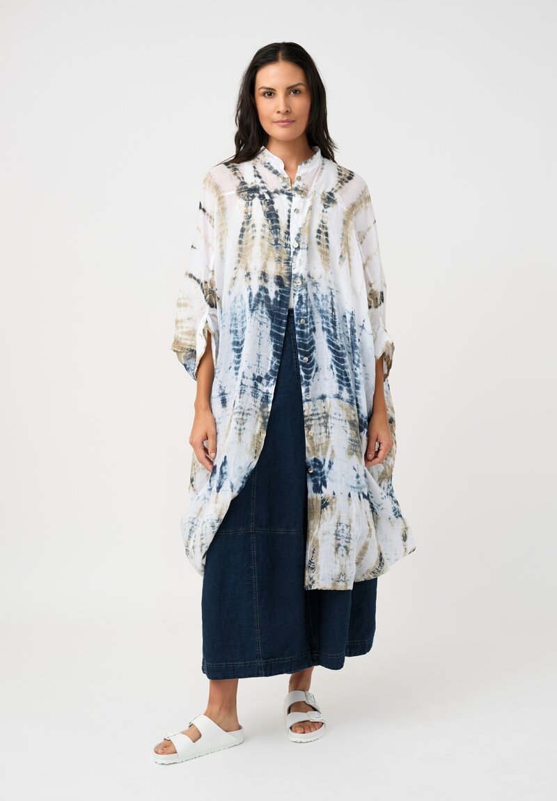 Gilda Midani Linen Orgundy Square Tunic