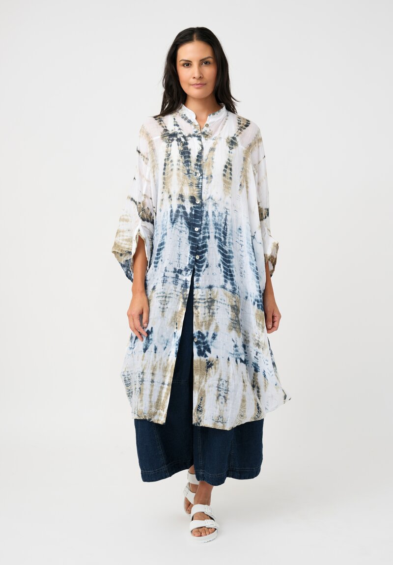 Gilda Midani Linen Orgundy Square Tunic