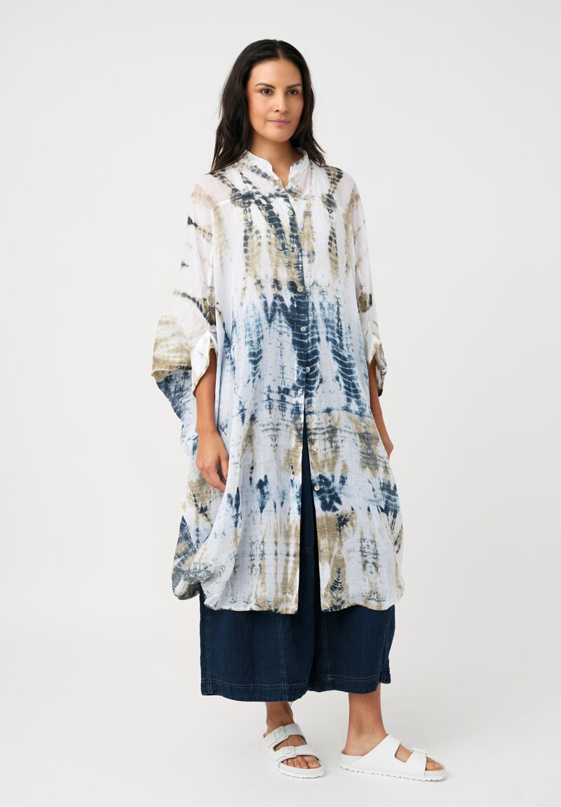Gilda Midani Linen Orgundy Square Tunic