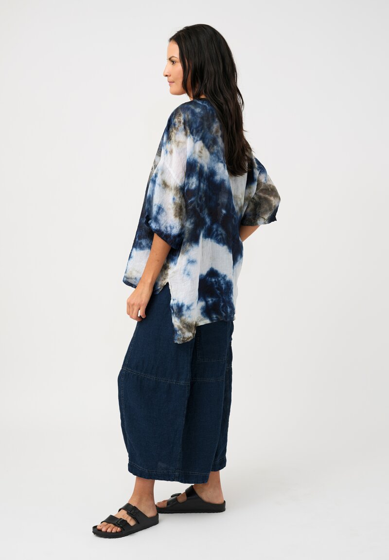 Gilda Midani Linen Button Down Super Shirt