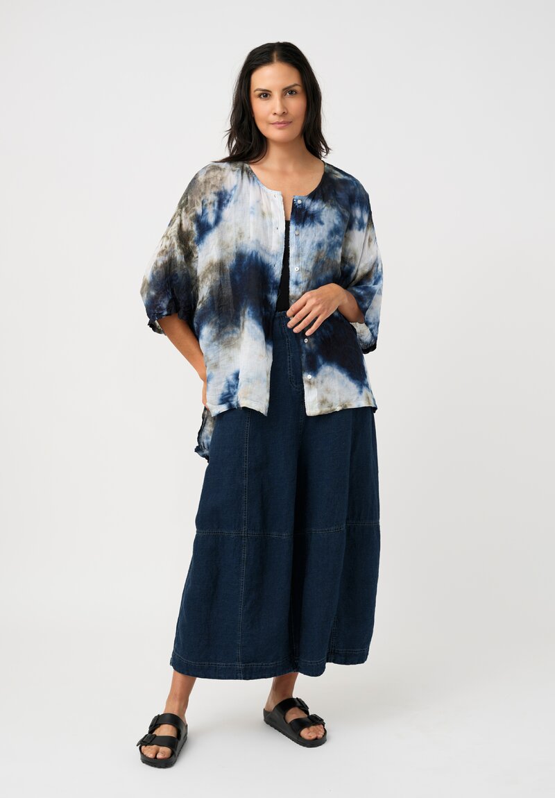 Gilda Midani Linen Button Down Super Shirt