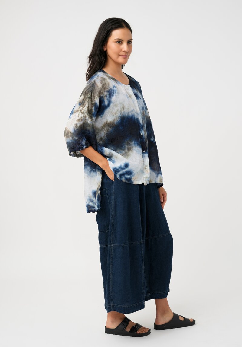 Gilda Midani Linen Button Down Super Shirt