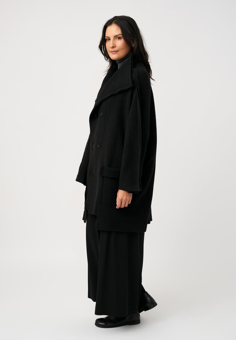 Yohji Yamamoto Seam Detail Pea Coat