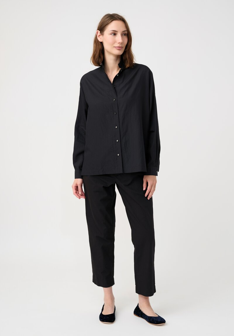 Arts & Science Cotton Bafu Cloth Standard Easy Tapered Pants in Black