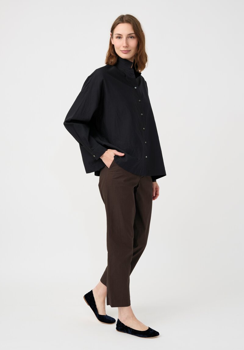 Arts & Science Cotton Bafu Cloth Standard Easy Tapered Pants in Brown