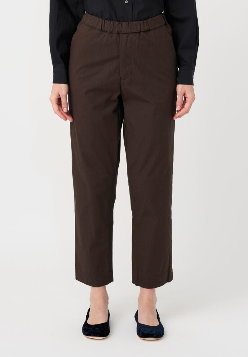 Arts & Science Cotton Bafu Cloth Standard Easy Tapered Pants in Brown