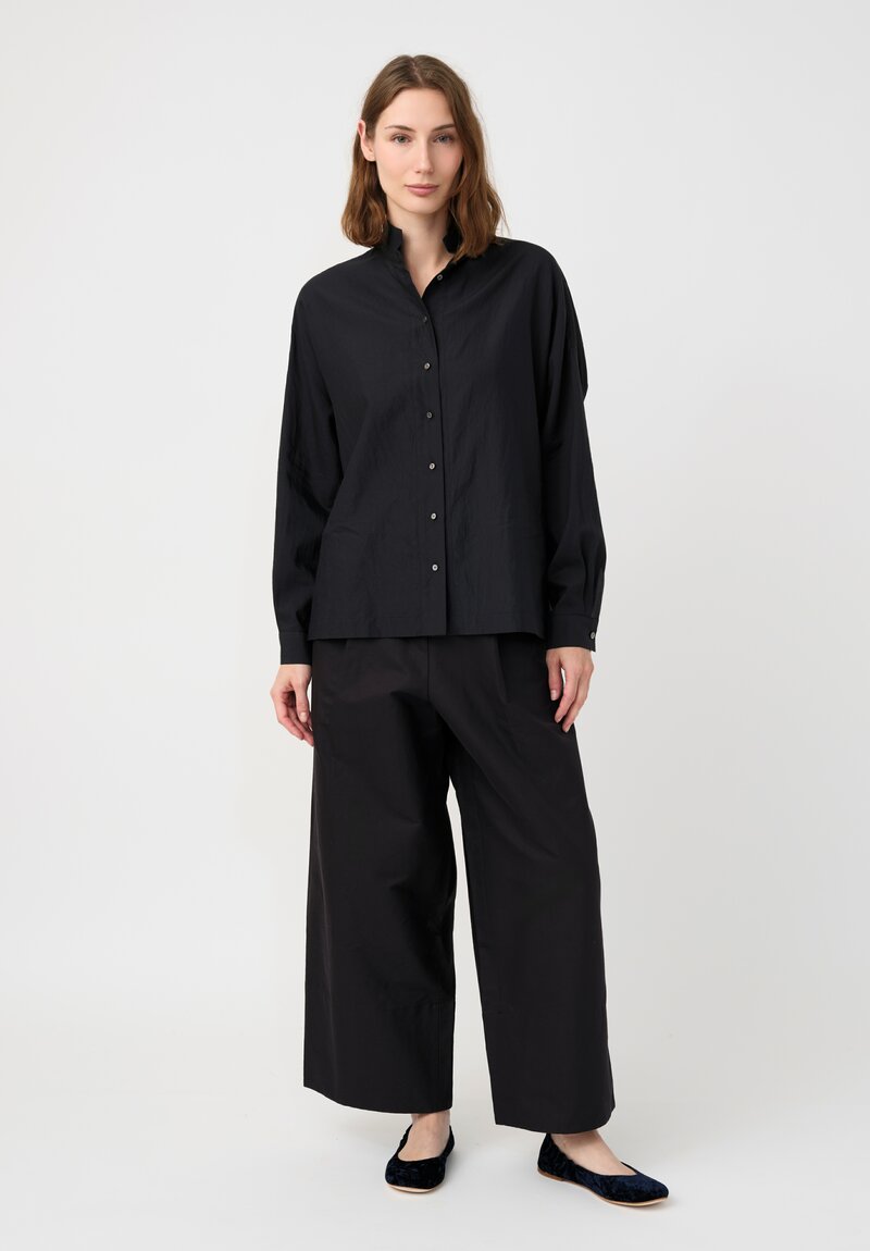 Arts & Science Cotton & Silk Dobby Samue Pants in Black
