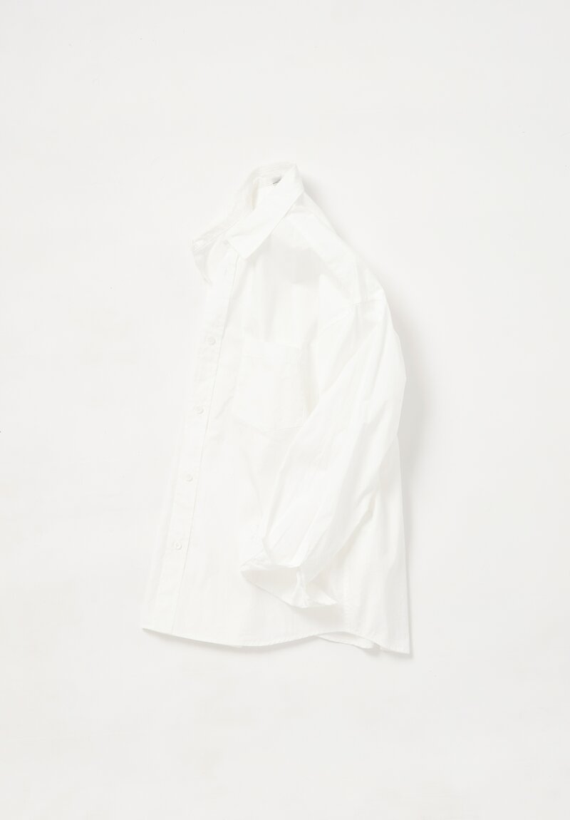 Arts & Science Sea Island Cotton Standard Button-Down Shirt in Off White