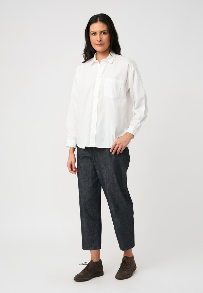 Arts & Science Sea Island Cotton Standard Button-Down Shirt in Off White