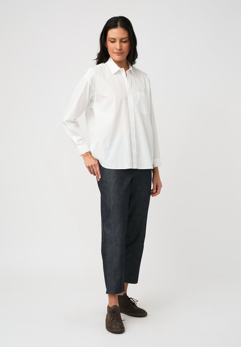 Arts & Science Sea Island Cotton Standard Button-Down Shirt in Off White