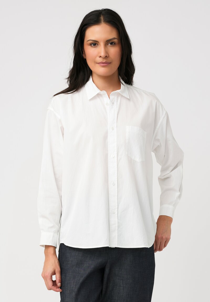 Arts & Science Sea Island Cotton Standard Button-Down Shirt in Off White