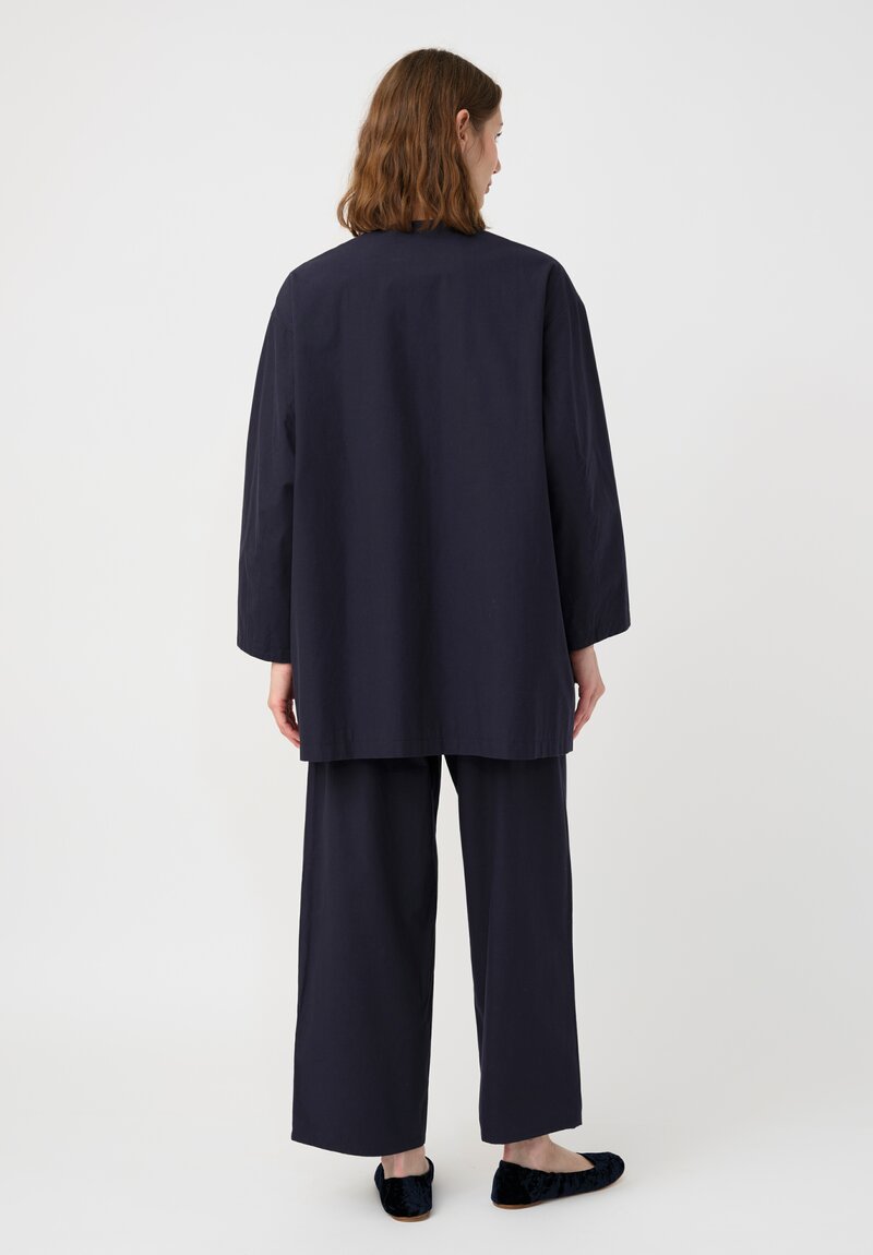 Arts & Science Cotton Bafu Cloth Short Coat in Navy Blue