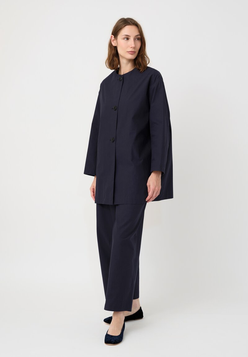 Arts & Science Cotton Bafu Cloth Short Coat in Navy Blue