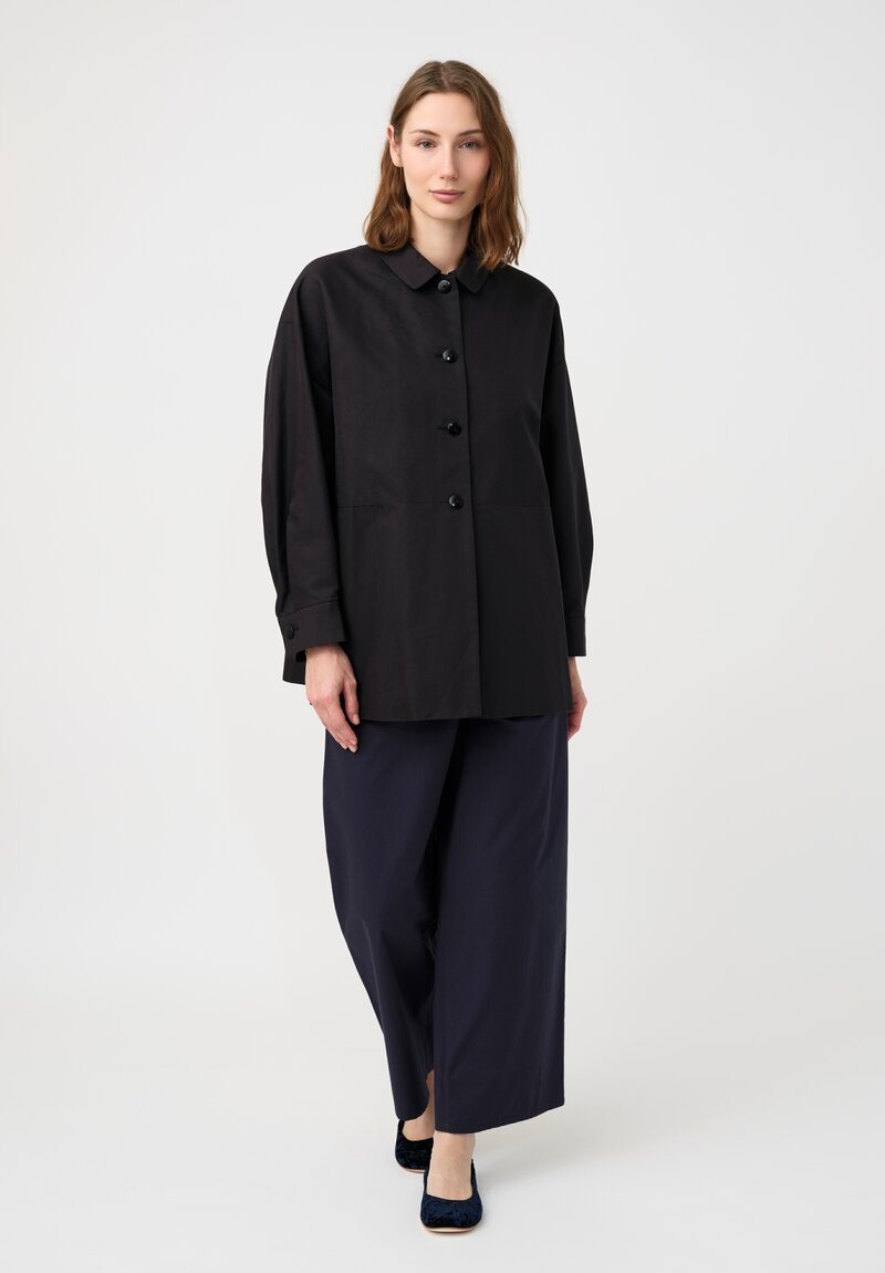 Arts & Science Cototn & Silk Dobby Button-Down Jacket in Black