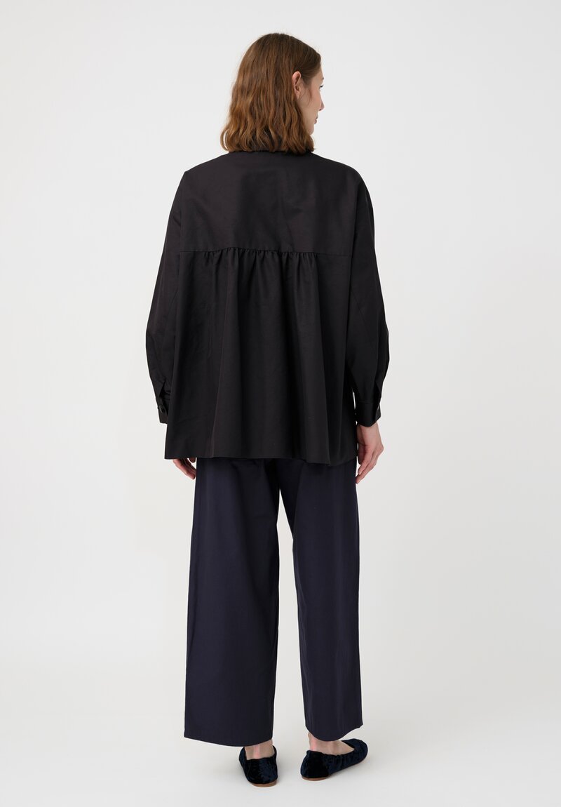 Arts & Science Cototn & Silk Dobby Button-Down Jacket in Black