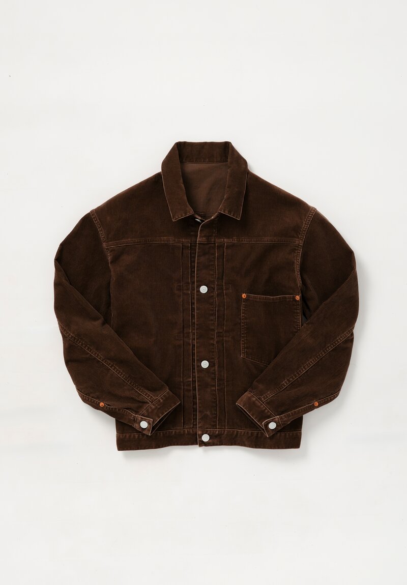 Arts & Science Cotton Corduroy Trucker Jacket in Brown