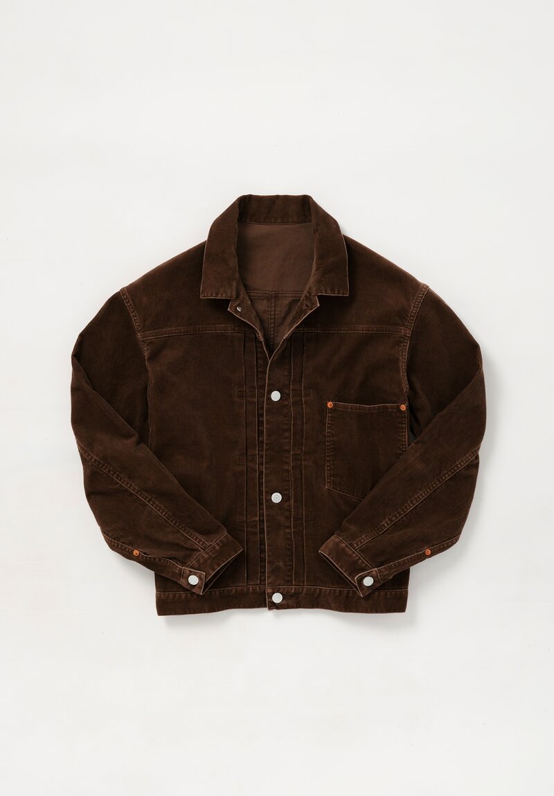 Arts & Science Cotton Corduroy Trucker Jacket in Brown