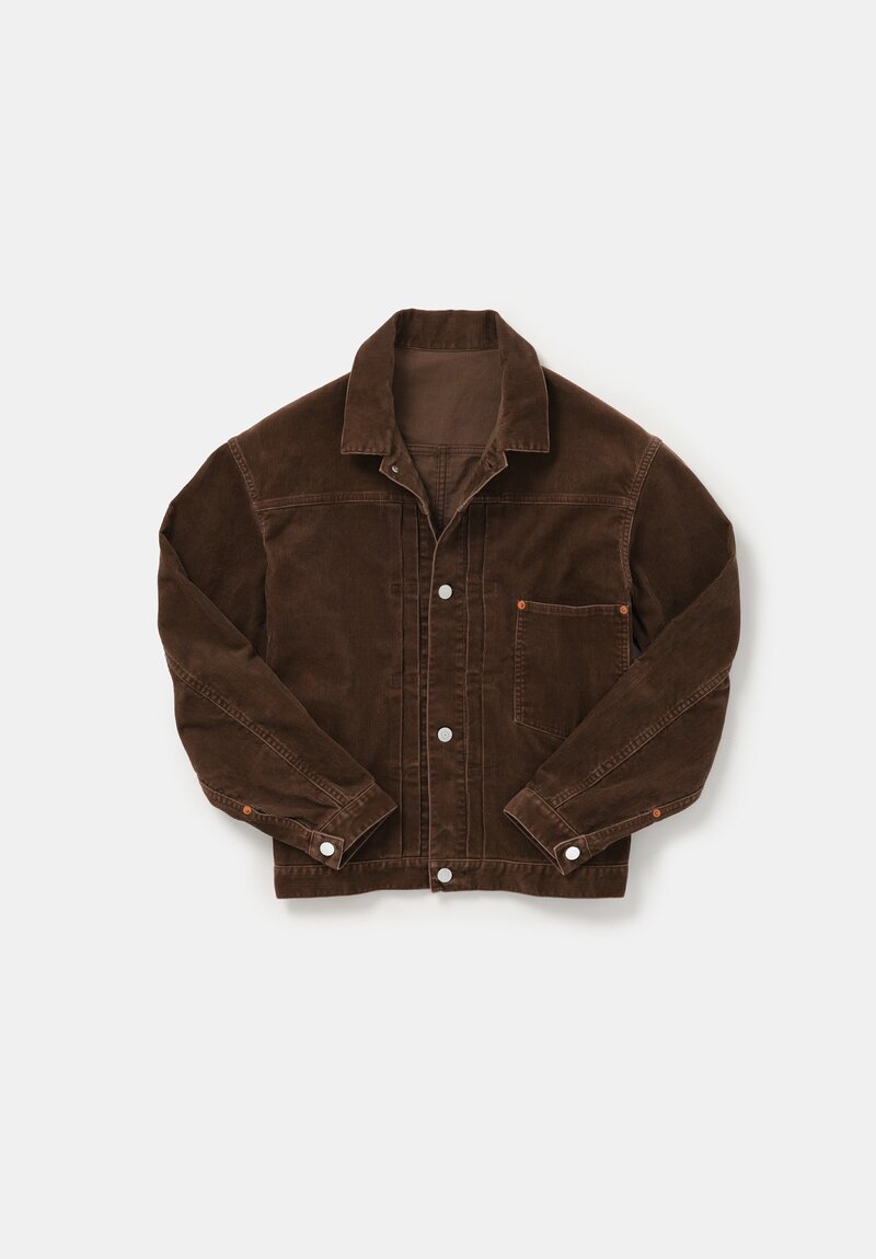 Arts & Science Cotton Corduroy Trucker Jacket in Brown