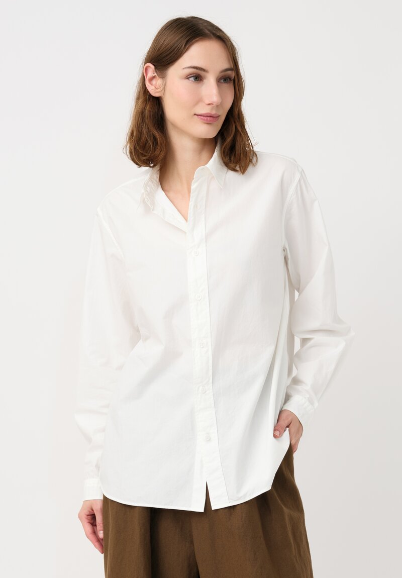 Kaval Sea Island Cotton Broderie Basic Shirt