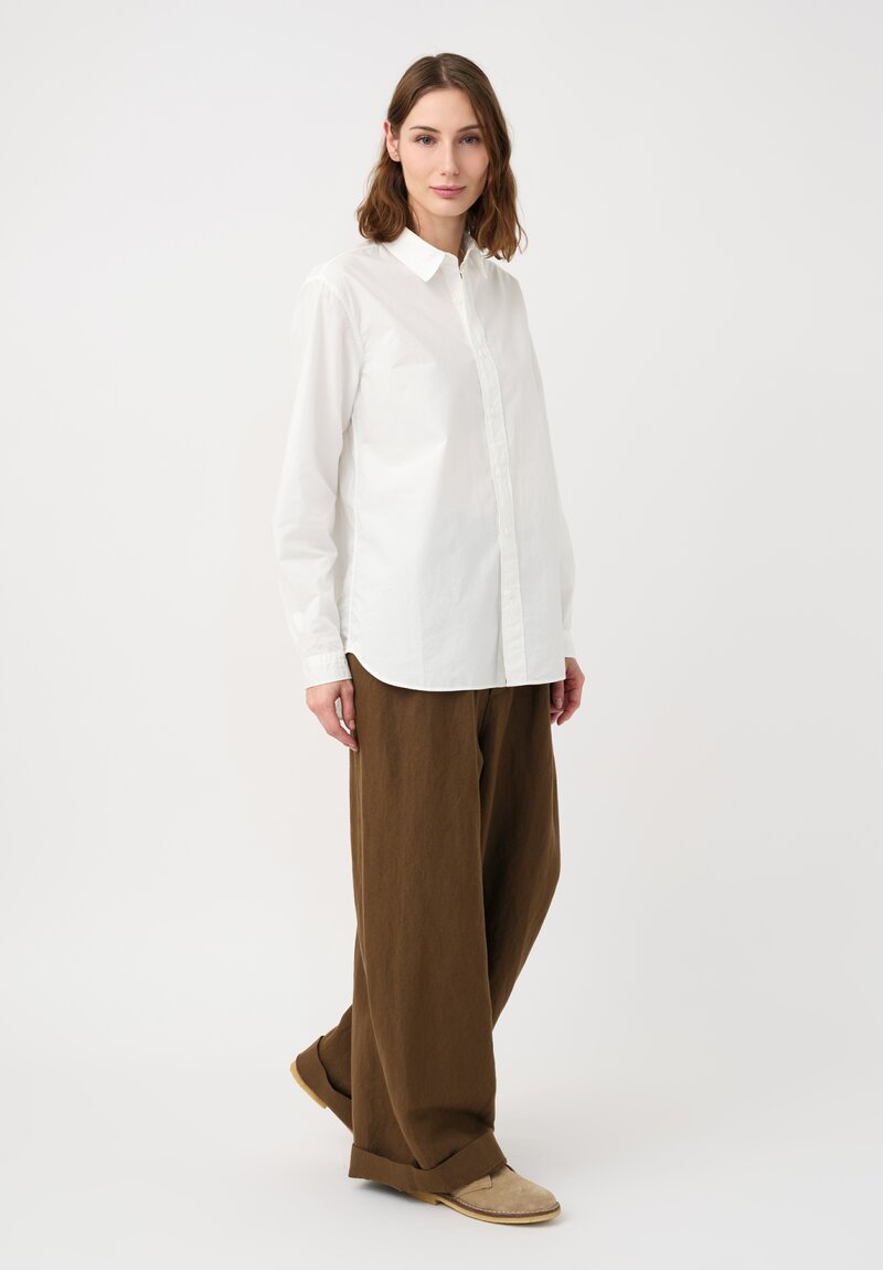 Kaval Sea Island Cotton Broderie Basic Shirt