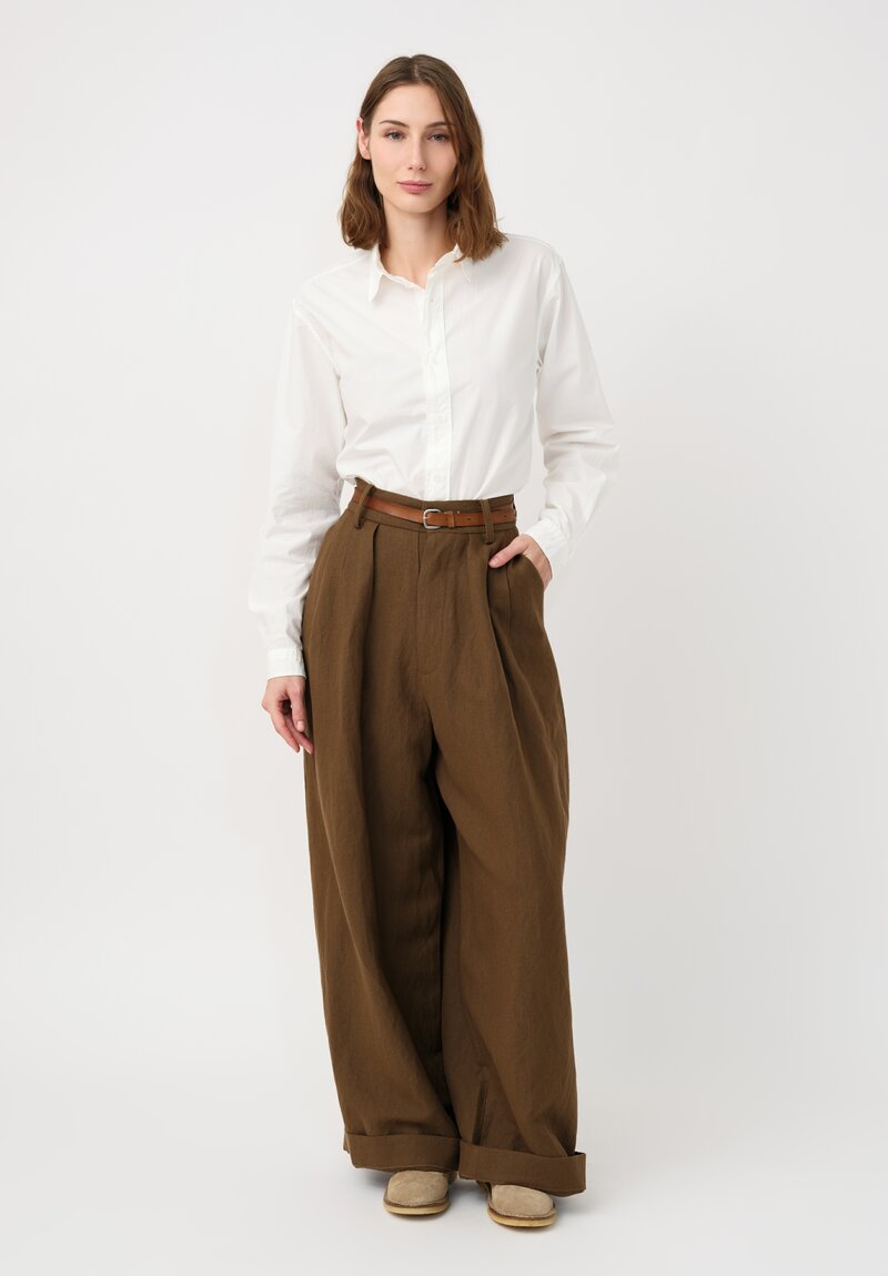 Kaval Sea Island Cotton Broderie Basic Shirt