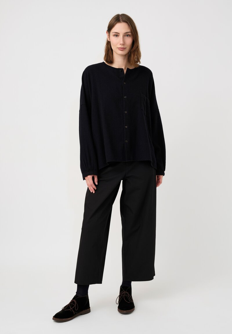 Kaval Etamine No Collar Wide Shirt