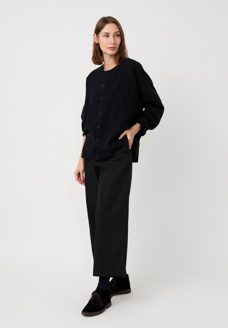 Kaval Etamine No Collar Wide Shirt