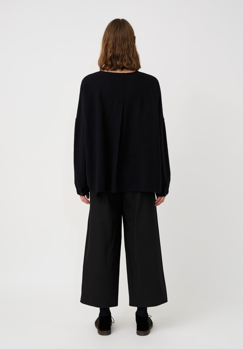 Kaval Etamine No Collar Wide Shirt