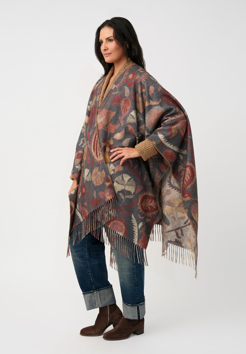 Alonpi Cashmere Sidney Fringed Blanket Cape