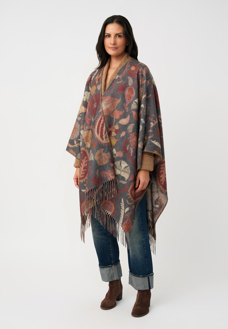 Alonpi Cashmere Sidney Fringed Blanket Cape