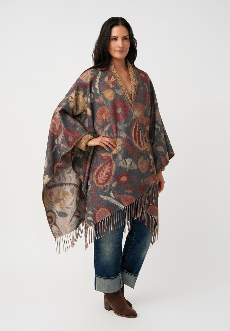 Alonpi Cashmere Sidney Fringed Blanket Cape