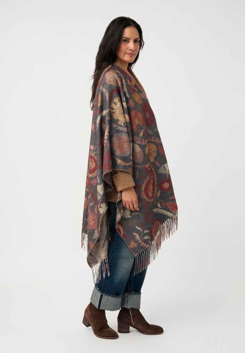 Alonpi Cashmere Sidney Fringed Blanket Cape