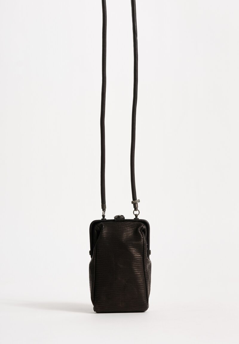 Christian Peau Lizard Leather Tall Frame Shoulder Bag