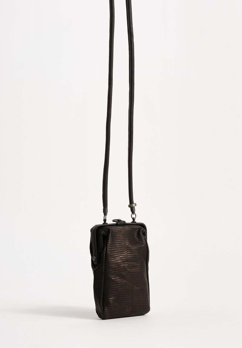 Christian Peau Lizard Leather Tall Frame Shoulder Bag