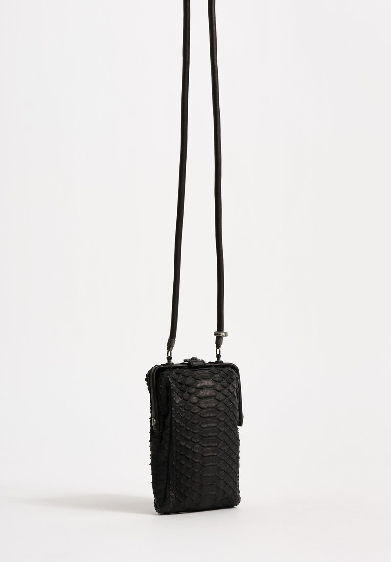 Christian Peau Python Leather Tall Frame Shoulder Bag