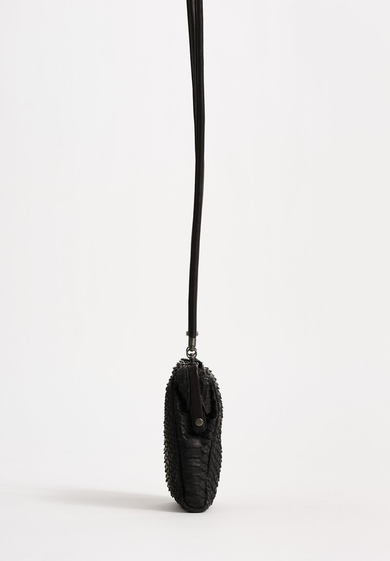 Christian Peau Python Leather Tall Frame Shoulder Bag