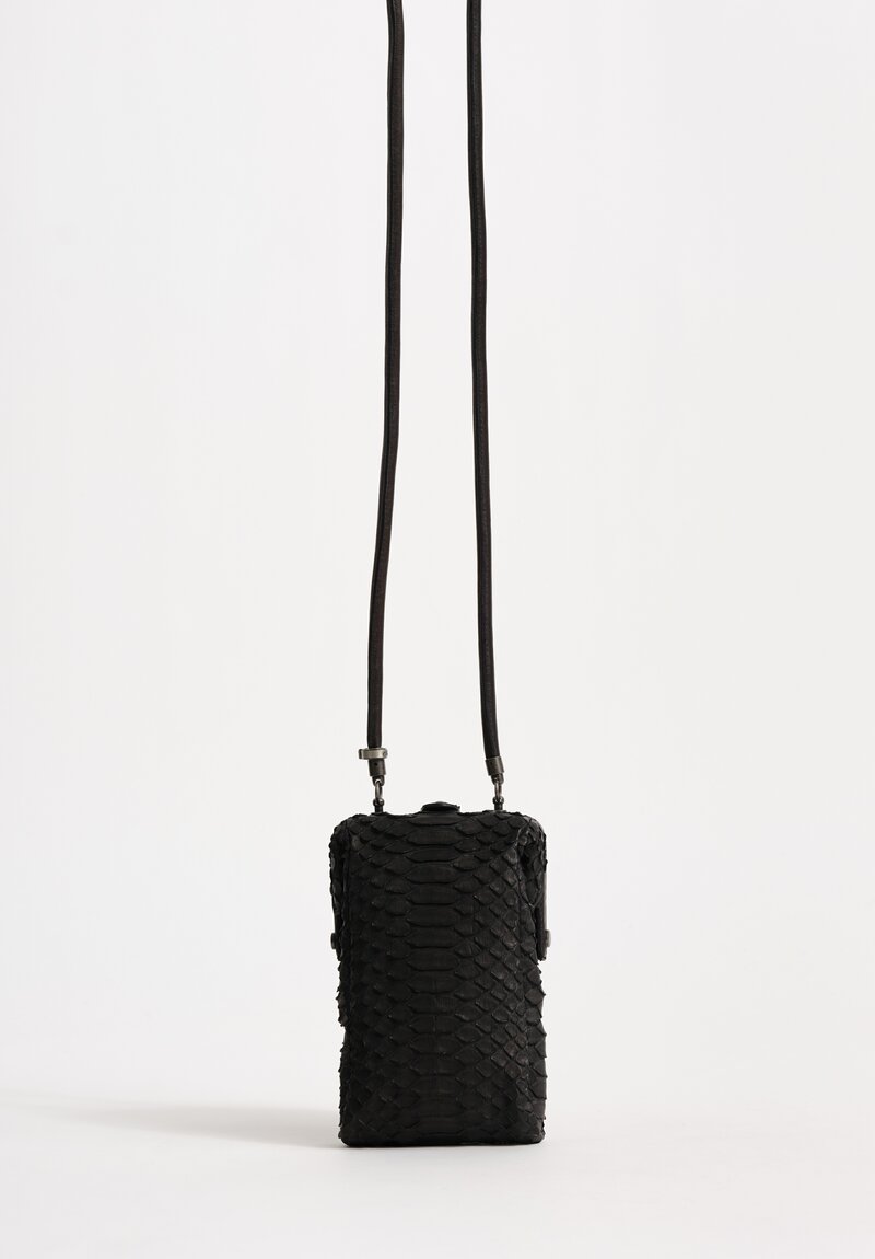 Christian Peau Python Leather Tall Frame Shoulder Bag