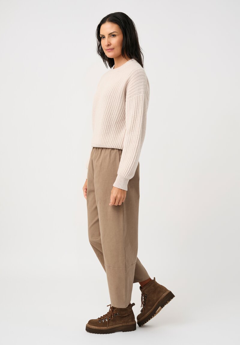 Iris Von Arnim Cashmere Stonewashed Avelina Sweater in Natural Alabaster