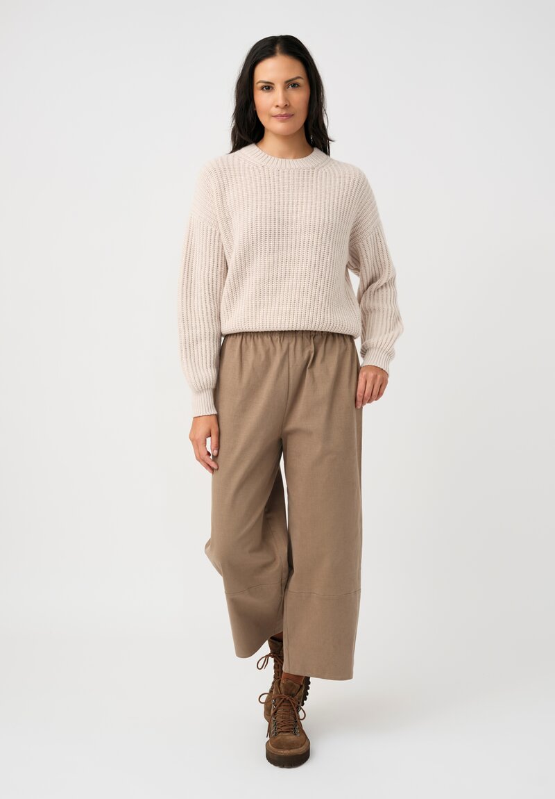 Iris Von Arnim Cashmere Stonewashed Avelina Sweater in Natural Alabaster