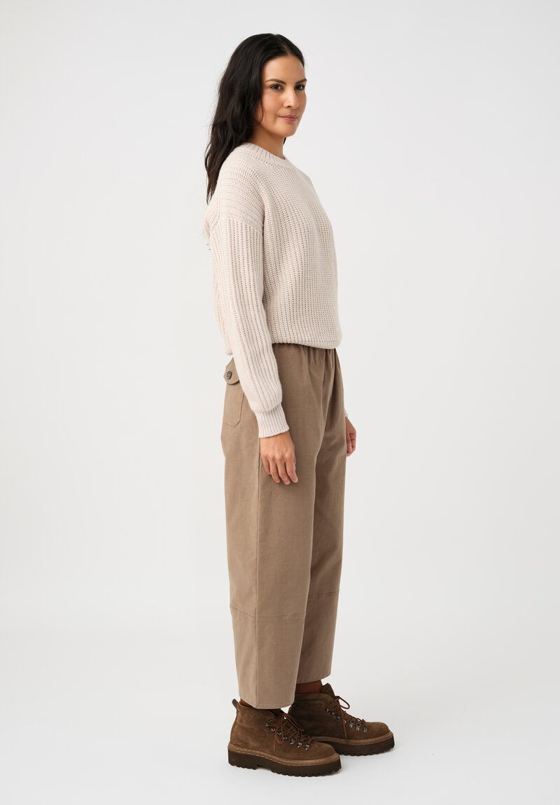 Iris Von Arnim Cashmere Stonewashed Avelina Sweater in Natural Alabaster