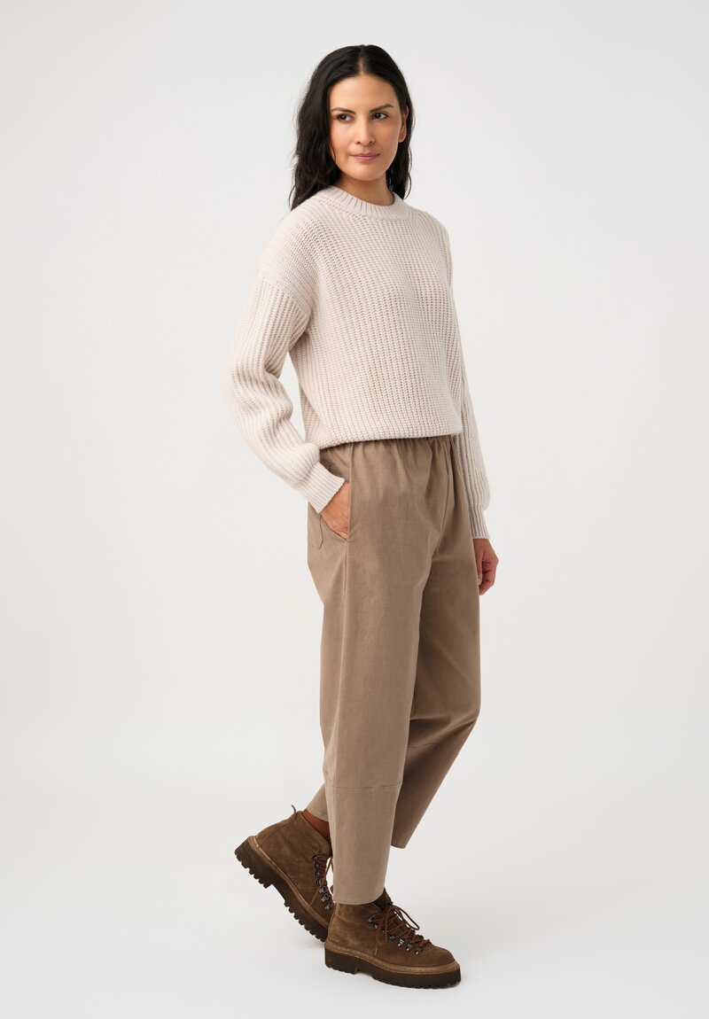 Iris Von Arnim Cashmere Stonewashed Avelina Sweater in Natural Alabaster